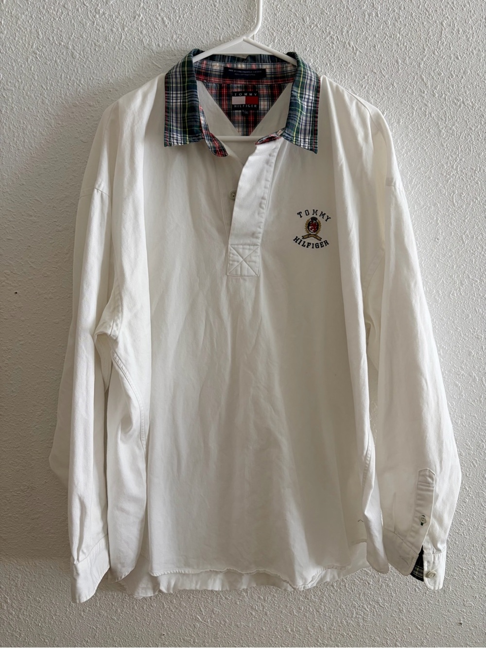 Vintage Tommy Hilfiger Linen Rugby Polo Top